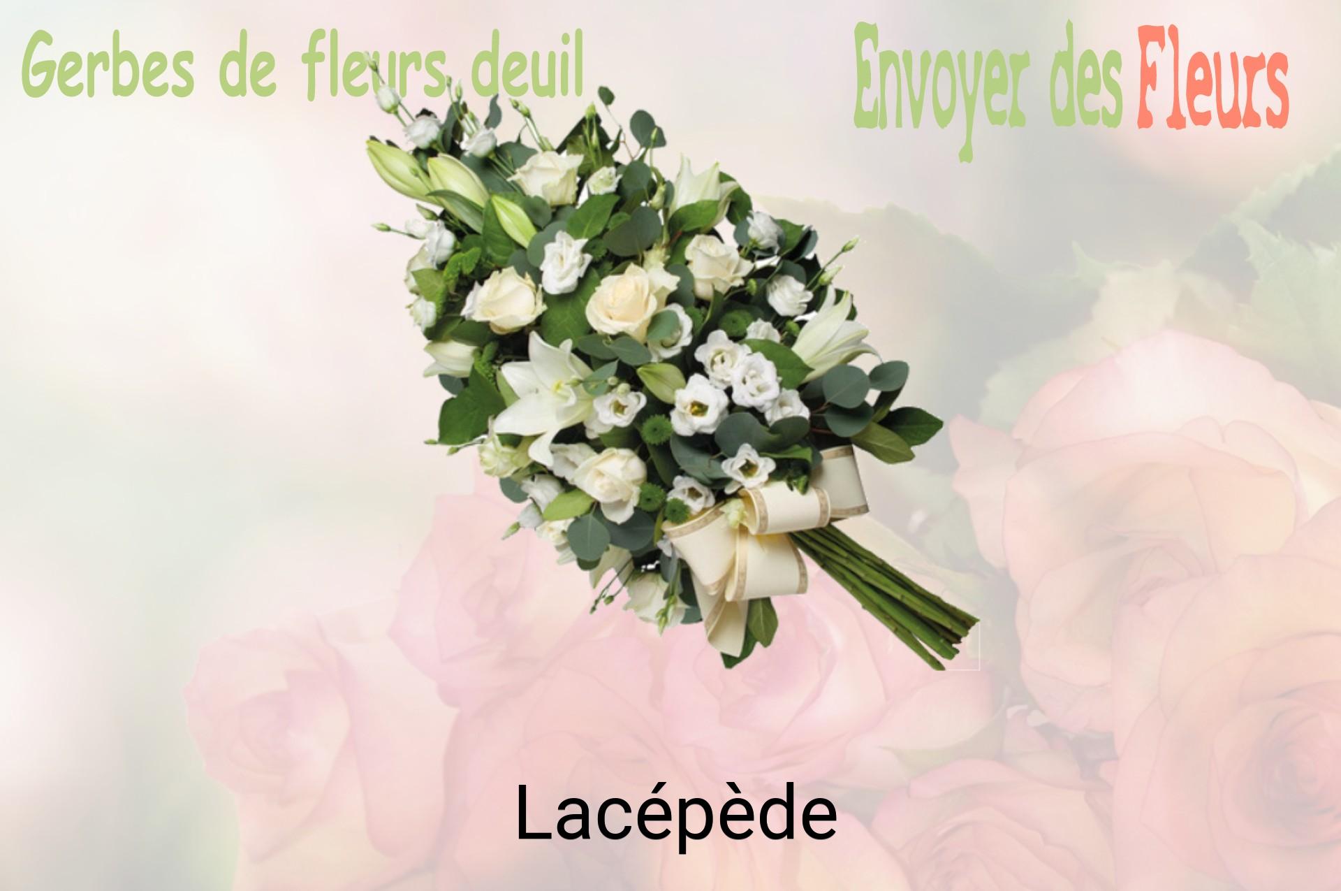 Gerbe de fleurs de deuil livrée à Lacépède